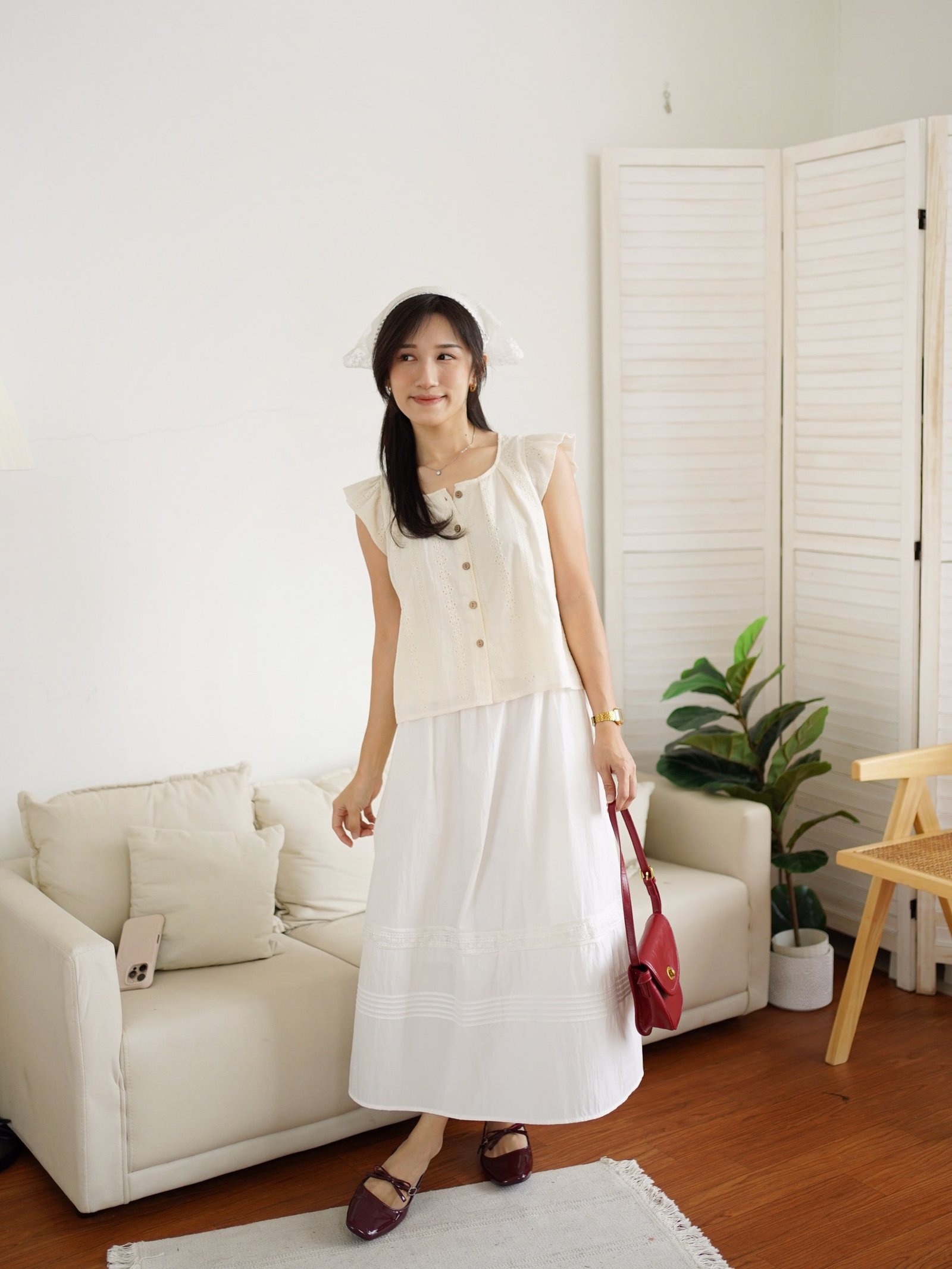 LACE BUTTON UP TOP - Image 2