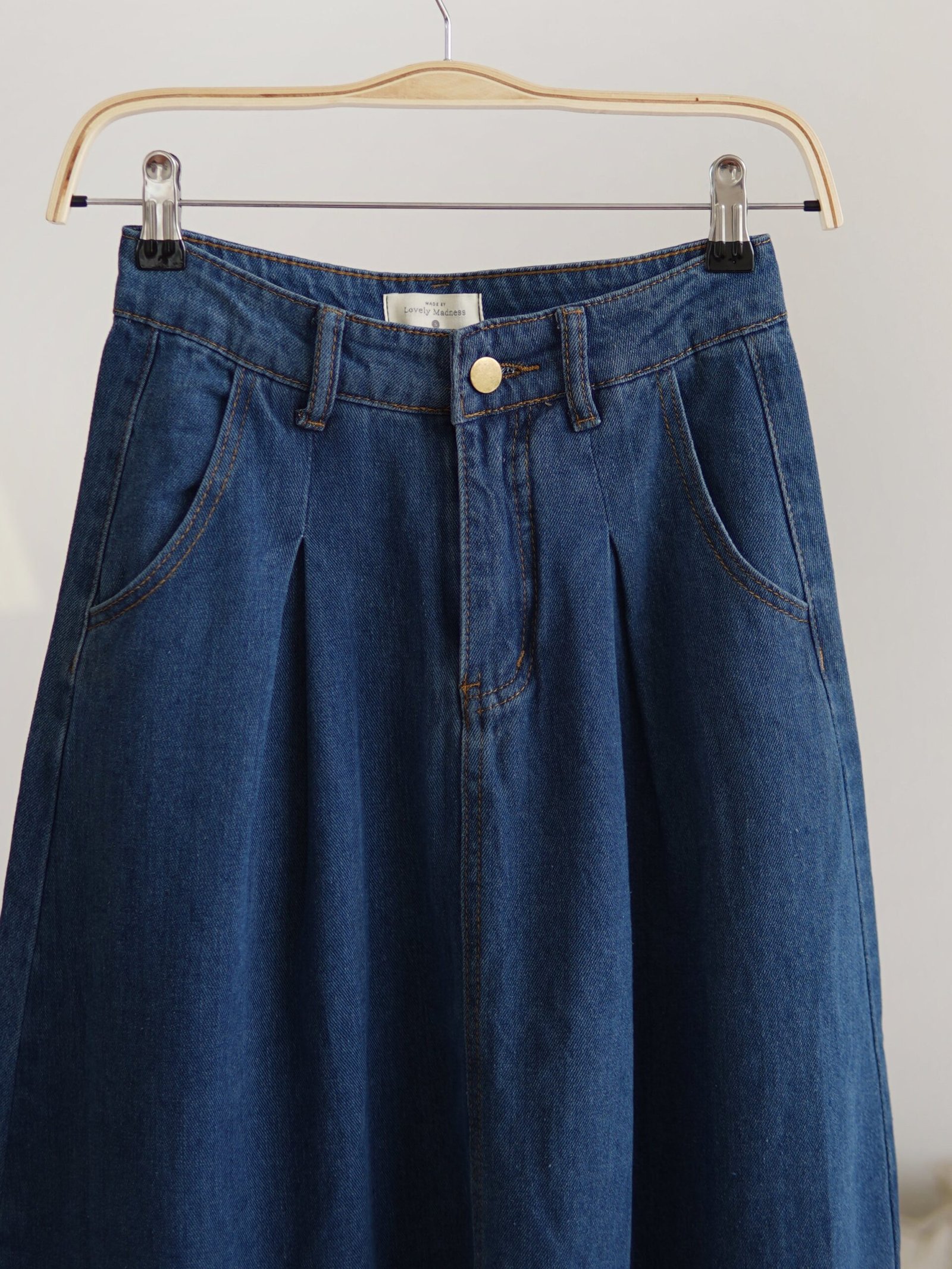 Harper Denim Flared Skirt - Image 2